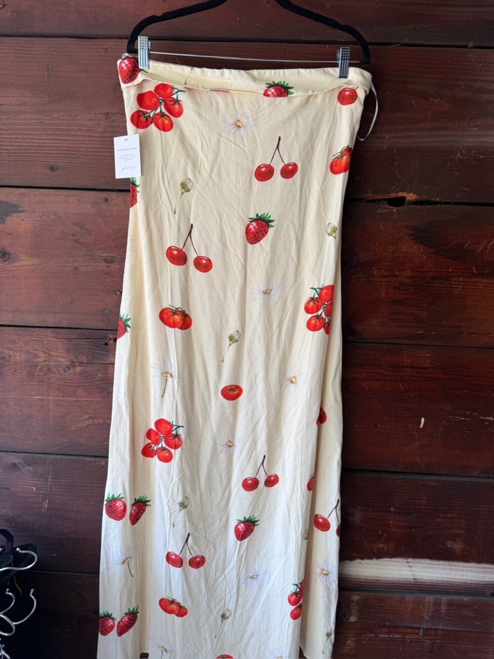 Petal & Pup Adela Strapless Tomato/Strawberry/Cherry Dress - NWT, Size L